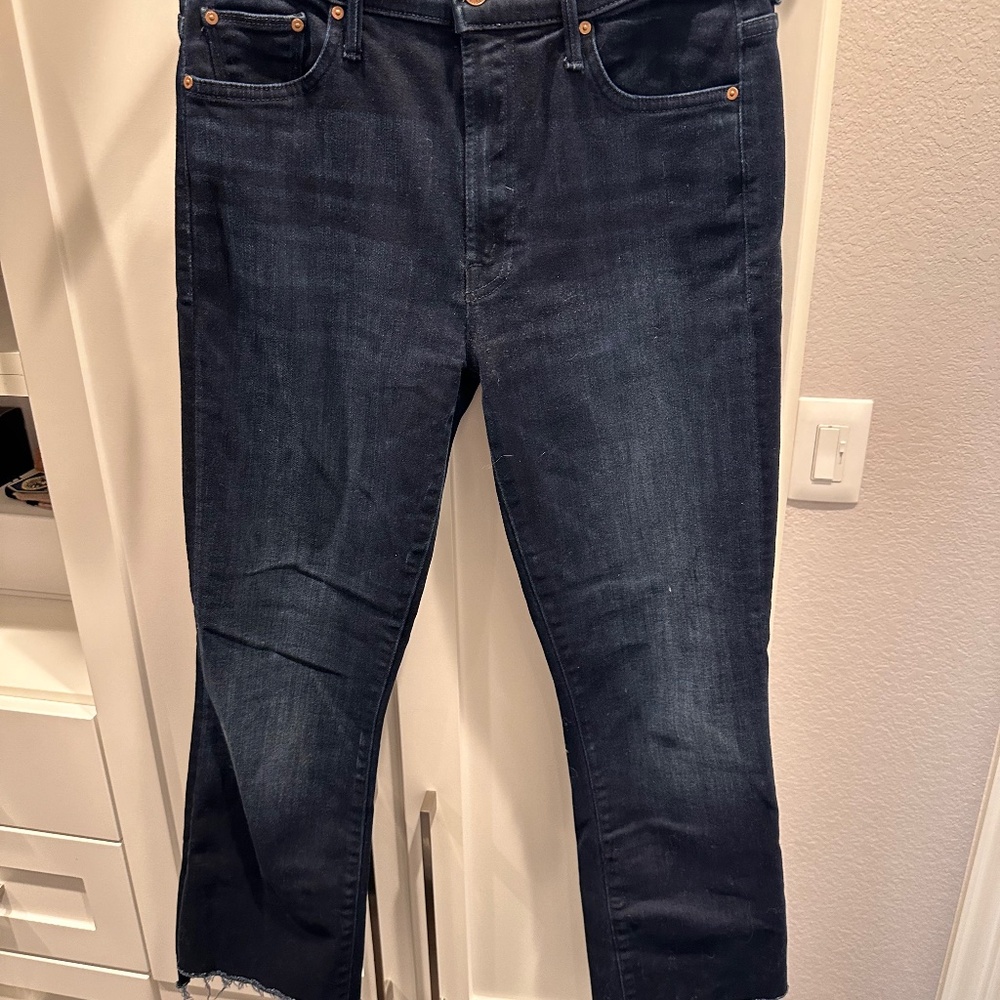 MOTHER Denim jeans Insider Crop Step Fray After Party 27